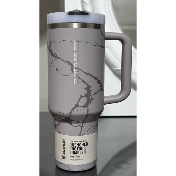 STANLEY QUENCHER PROTOUR FLIP STRAW TUMBLER, 40OZ- ASH MARBLE - Picture 2 of 5